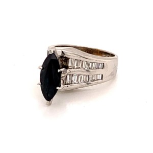 Diamond Sapphire Ring 14k Gold 3.60 TCW Women Certified $3,700 911204