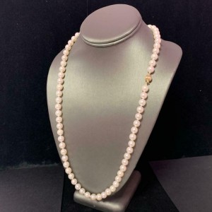 Akoya Pearl Necklace 14 KT WG 8.50 mm 26 IN Certified $7,650 017784