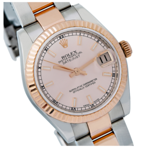 ROLEX DATEJUST MIDSIZE 178271 31MM PINK DIAL WITH TWO TONE ROSE OYSTER BRACELET