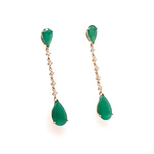 Natural Emerald Diamond Earrings 14k Gold 5.6 TCW Certified $4,950 111558
