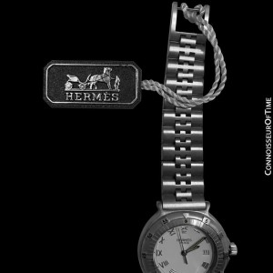 Hermes Mens Midsize Unisex Captain Nemo SS Steel Watch - Mint with Warranty