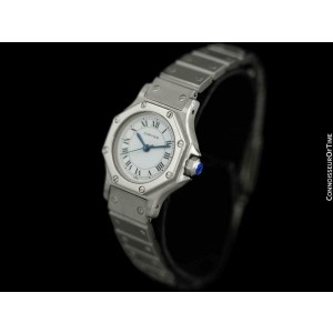 Cartier Santos Octagon Ladies Automatic Watch Stainless Steel - Mint - Warranty