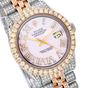 Rolex Datejust 1601 36MM Pink Diamond Dial With 8.75 CT Diamonds