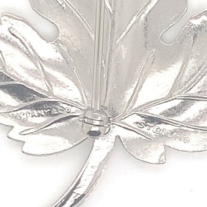 Tiffany & Co Estate Leaf Brooch Pin Sterling Silver 7 Grams TIF59