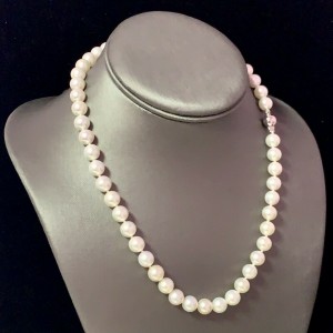 Akoya Pearl Necklace 14k Gold 18" 8.5 mm Certified $4,950 111845