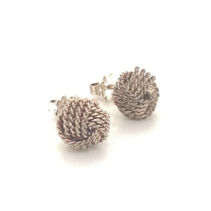 Tiffany & Co Estate Sterling Silver Love Knot Earrings 2.8 Grams TIF85