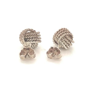 Tiffany & Co Estate Sterling Silver Love Knot Earrings 2.8 Grams TIF85