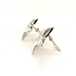 Tiffany & Co Estate Omega Back Star Earrings Sterling Silver 18.9 Grams TIF92