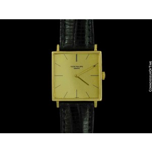 1966 PATEK PHILIPPE Vintage Mens 18K Gold Ultra Thin Watch 
