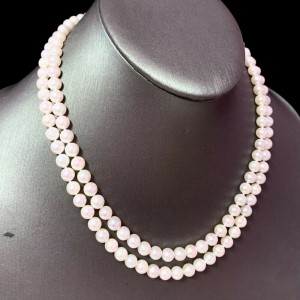 Diamond Akoya Pearl 2-Strand Necklace
