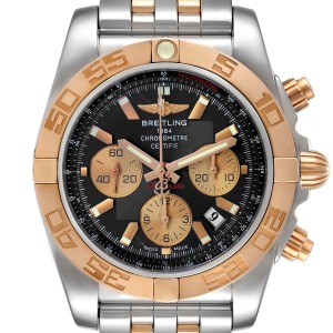 Breitling Chronomat Evolution Steel Rose Gold Mens Watch CB0110