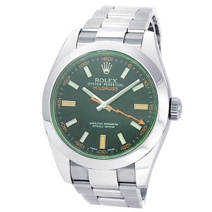 Rolex Milgauss Stainless Steel Oyster Automatic Green Men's Watch 