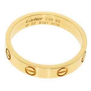 CARTIER 18K Yellow Gold mini love Ring TNN-2007