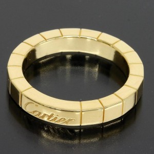 Cartier 18K Yellow Gold Lanieres Wedding Band Ring Size 4.25
