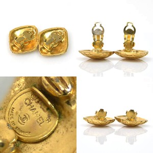 Hermes Gold Tone Metal Earrings