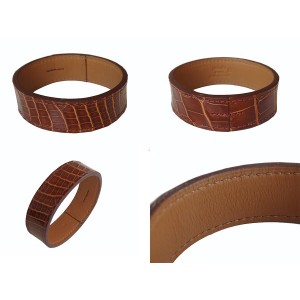 Hermes Brown Leather Bracelet