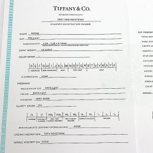 Tiffany & Co. PT950 Platinum Solitaire Ring