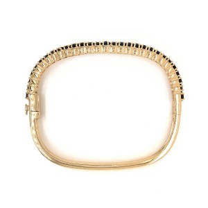 14k Yellow Gold Sapphire Nesting Bangle Bracelet