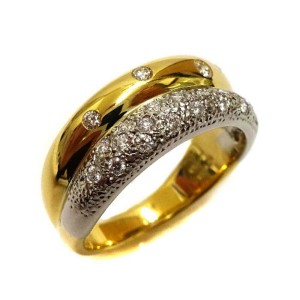 TASAKI 18k yellow gold/Platinum/diamond main Ring
