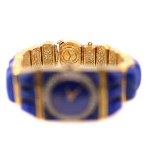 Vintage Chopard Yellow Gold and Lapis Lazuli Watch