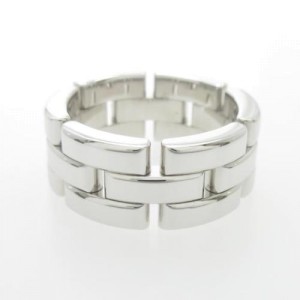 Cartier 18K White Gold Maillon Panthere Ring Size 4.75