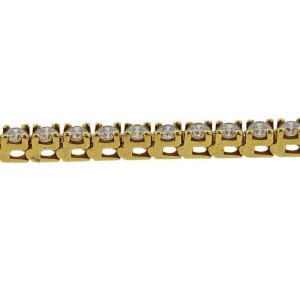 Gold Diamond Line Tennis Bracelet