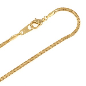 CELINE 18K Yellow Gold diamond Ribon Necklace 