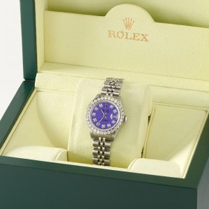Rolex Datejust Steel 26mm Jubilee Watch Pastel Purple 1.3CT Diamond Dial/Bezel