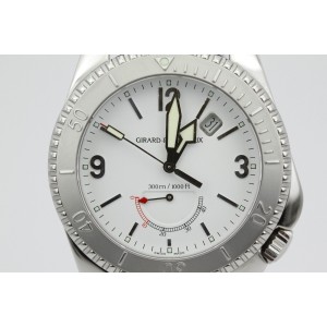 Girard Perregaux Sea Hawk II 4990 White Dial Rubber Strap Watch