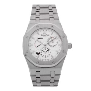 Audemars Piguet 26120ST.OO.1220ST.01 39MM Stainless Steel Royal Oak Dual Time White Dial Naked