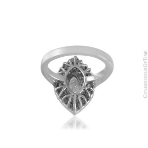 18K White Gold Halo Engagement Wedding Ring, .87 CT Marquise, 1.6 CT - $13,000  