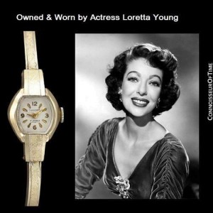 1960's Swiss Vintage Ladies Gold Plated Watch - OWNED & WORN BY LORETTA YOUNG