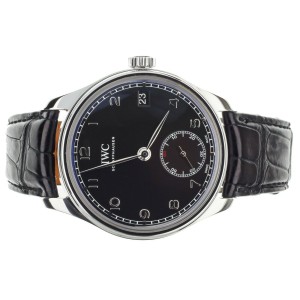 IWC Portugieser Eight Days Hand-Wound Black Dial  43mm IW510202 Full Set