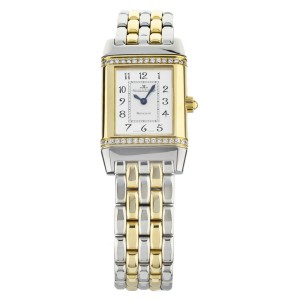 JAEGER LECOULTRE REVERSO FLORALE YELLOW GOLD STAINLESS STEEL 21X33MM 265.5.08