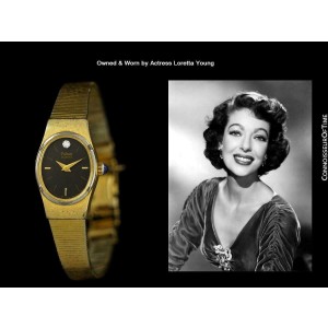 1970's PULSAR Vintage Ladies 14K Gold P. Watch - OWNED & WORN BY LORETTA YOUNG
