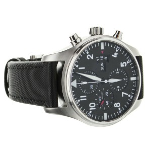IWC Pilots Watch Chronograph Black Dial 43mm Stainless Steel Automatic IW377701