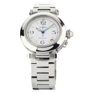 Cartier Pasha White Dial Stainless Steel Automatic on Bracelet 