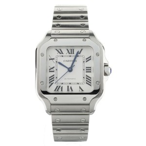 Cartier Santos White Dial Stainless Steel on Bracelet 35mm 