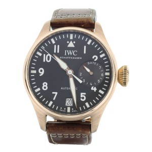 IWC Big Pilot's Watch Spitfire Rose Gold Silver Dial Calf Strap 46mm IW500917