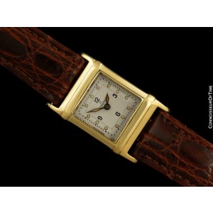 1935 OMEGA MARINE Vintage - World's First Diver's Watch, 14K Gold 