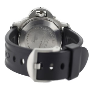 Panerai Luminor Submersible Blue Dial Stainless Steel Rubber Strap 44mm  
