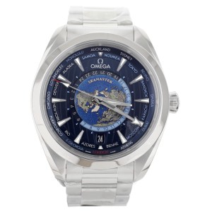 Omega Seamaster Aqua Terra GMT Worldtimer on Bracelet 