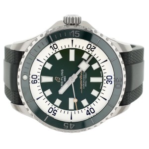 Breitling SuperOcean Green Dial Steel Case Automatic 