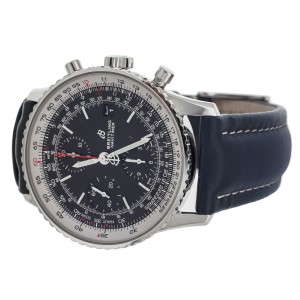 Breitling Navitimer Chronograph Black Dial Stainless Steel Calf 42MM A13324