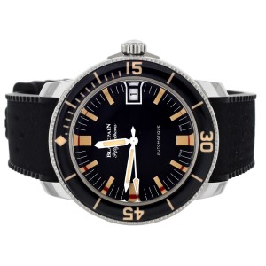 LE Blancpain Fifty Fathoms Black Dial Steel Automatic 