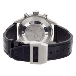 IWC Spitfire Silver Dial Steel Black Strap Automatic 