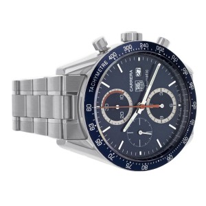 Tag Heuer Carrera Chronograph Blue Dial Stainless Steel Bracelet  