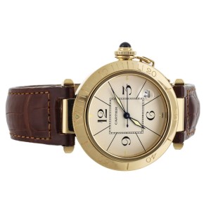 Cartier Pasha White Dial Yellow Gold Case Automatic    