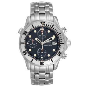 Omega Seamaster Chronograph Blue Dial Steel Mens Watch 2598.80.00
