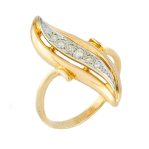 Yellow Gold Diamond Ring Size 6.5 